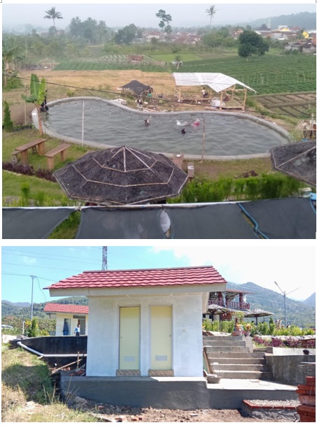 PEMBANGUNAN KOLAM BERMAIN DAN KAMAR BILAS DI AGROWISATA PAKUWON DESA PAJAMBON